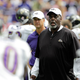 Defensive line coach Clarence Brooks of the Baltimore Ravens watches during training camp at M&T Bank Stadium on Aug. 6, 2011, in Baltimore.
Rob Carr/Getty Images